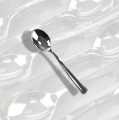 Einweg Silberkaffeelöffel, Kunststoff, silberfarben, 13 cm - 100 St - Karton