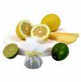 The Original Lemon Wraps - citroensjaal, wit, met gele das - 100 uur - zak