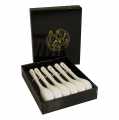 Degustation spoon made of porcelain, white, in storage box, Gölles - 6 pieces - box