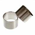 Stainless steel ring cookie cutter, smooth, Ø 5cm, 3,6cm high, 1,3mm thick - 1 pc - loose