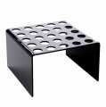 Mini suport de gofre, plexiglas negre, 16x16x10cm, per a 25 cons - 1 peca - Solta