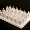 Piping bag nozzles set, 12 holes, 10 star nozzles, 2 garnish nozzles, plastic - 24 pieces - Cardboard