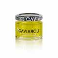 Caviaroli® olive oil caviar, small pearls of olive oil with rosemary, green - 50 g - Glass
