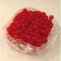 Cerises enrobees, rouges - avec colorant, glacees - 900g - Papier carton