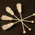Kandis-Sticks, weiß, Zuckerkristalle am Stiel - 1 kg, 100 Stück - Karton