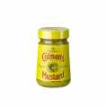 English Mustard, hellgelb, fein und scharf, Colman, England - 100 ml - Glas