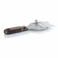 Truffle slicer, metal, wavy blade, angular head, wide wooden handle - 1 pc - box
