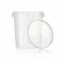 Circlecup plastkrukke, rund, med låg, Ø 117 x 128 mm, 870 ml - 1 stk - løs