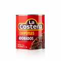 Chipotles de pimenta malagueta, defumada, ao molho de adobo, La Costena - 2,8kg - pode