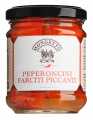 Peperoncini farciti, Gefüllte Peperoncini mit Anchovis u. Kapern in Öl, Mongetto - 190 g - Glas
