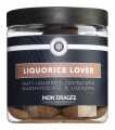 Liquorice Lover, permen licorice dalam cokelat susu dengan bubuk licorice, Mon Dragee - 150 g - Bagian
