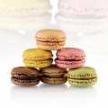 Macaron campur, isi, Ø 3,5cm, 6 variasi - 864 g - Kardus