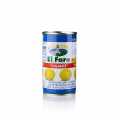 Green olives, with anchovies (anchovy stuffing) GIGANTE, in Lake, El Faro - 350 g - can