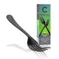 Haval Circulware, Reusable Fork, 19cm, Black, Extra Sturdy, PP - MF - 10 pieces - box