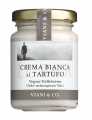 Crema bianca al tartufo nero, vegana, smetana s crnimi tartufi, veganska - 85 g - Steklo