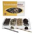 Schoko Dekorsortiment - Selektion 2, 4 Sorten Cigarillos & Fächer - 260 g, ca.90 Stück - Karton