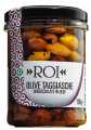 Olive Taggiasche sott`olio, olives in olive oil, without stones, Olio Roi - 180 g - Glass