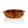 Clay bowl - cazuela, brown, glazed, Ø 12cm - 1 pc - loose